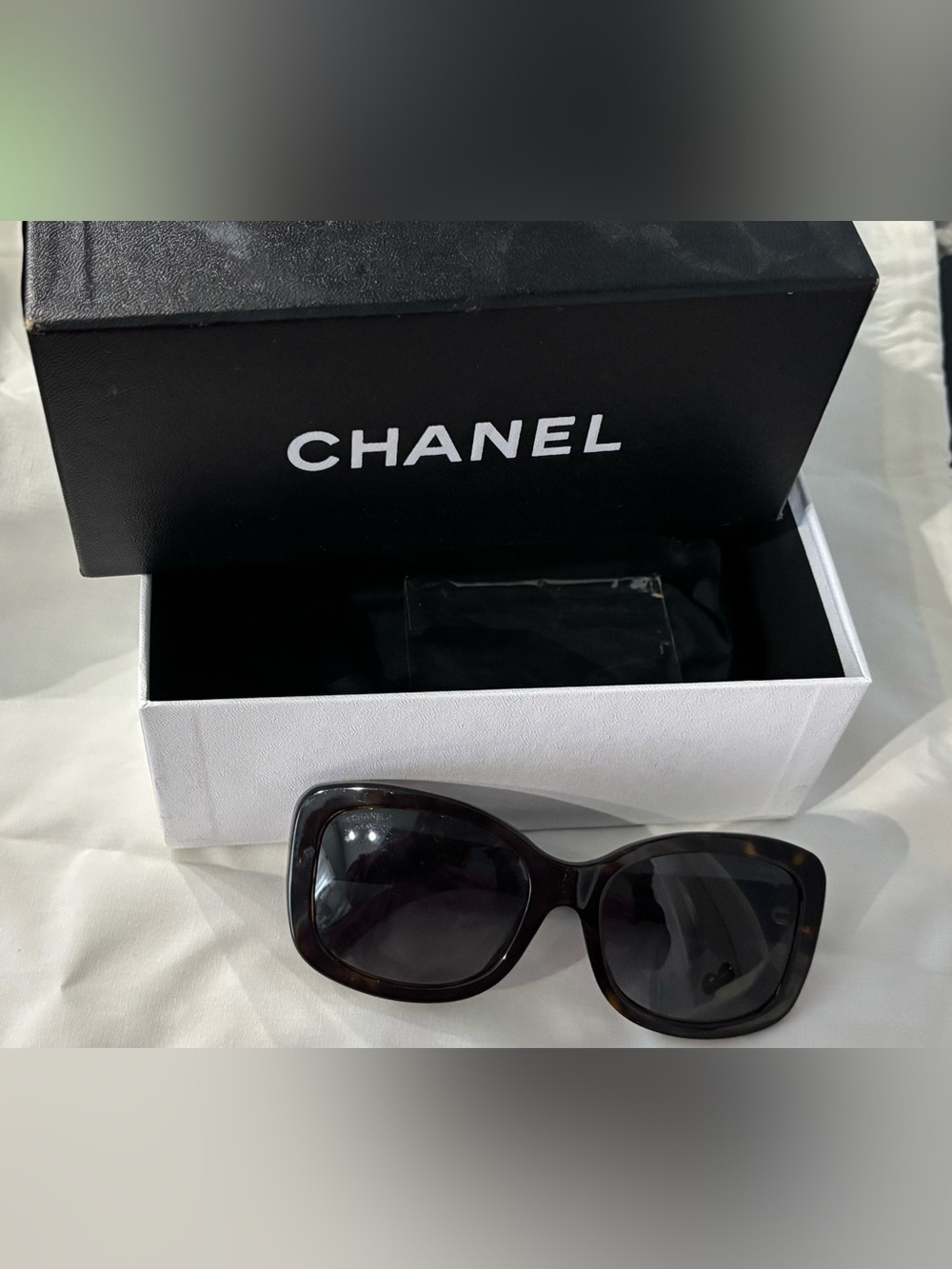 CHANEL Dark Tortoiseshell Oversized Women's Sunglasses